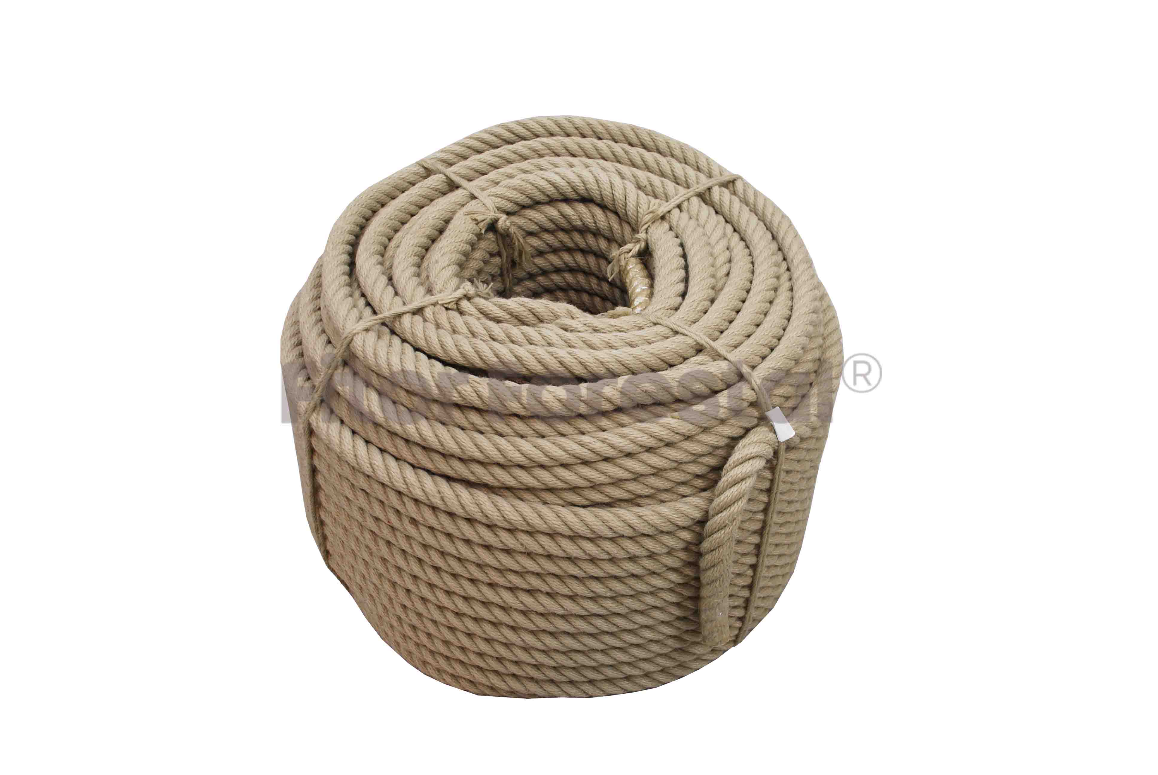 Cuerda para vallas : Cordón de PP imitación cáñamo marrón 20mm. Rollo de  100m