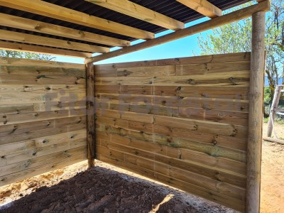 Listón pino del Norte machihembrado tratado y cepillado